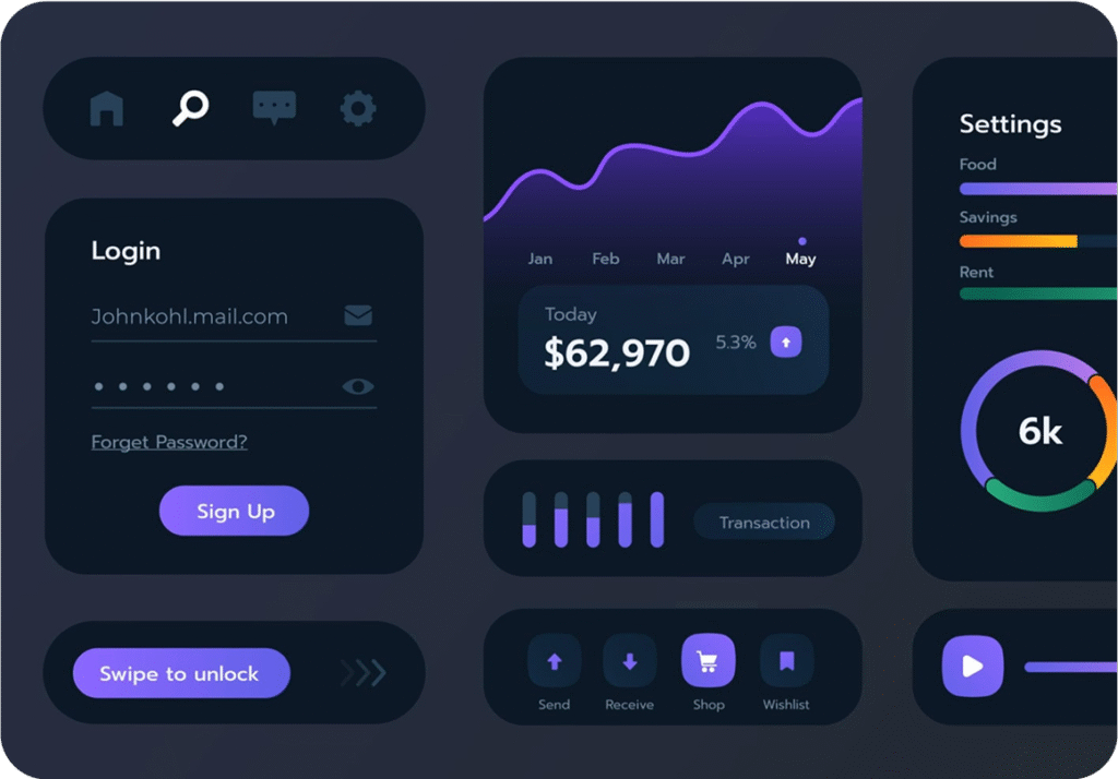Interactive UI/UX Components