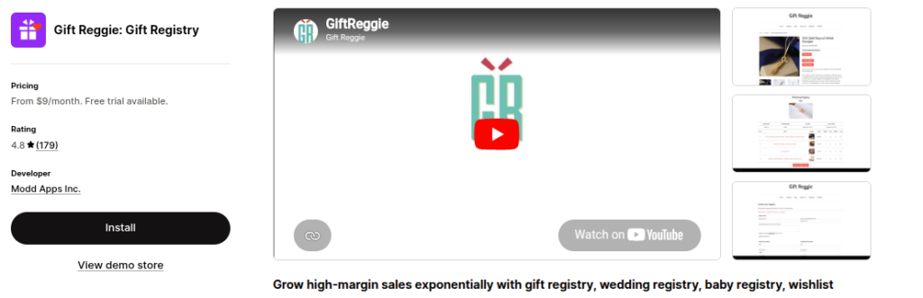 Gift Reggie: Gift Registry