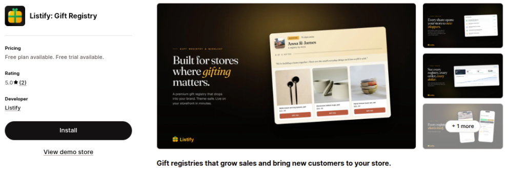 Listly-  Gift Registry 