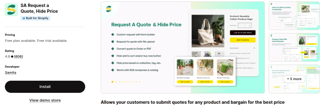 SA Request a Quote: How Can It Help Your Shopify Store?
