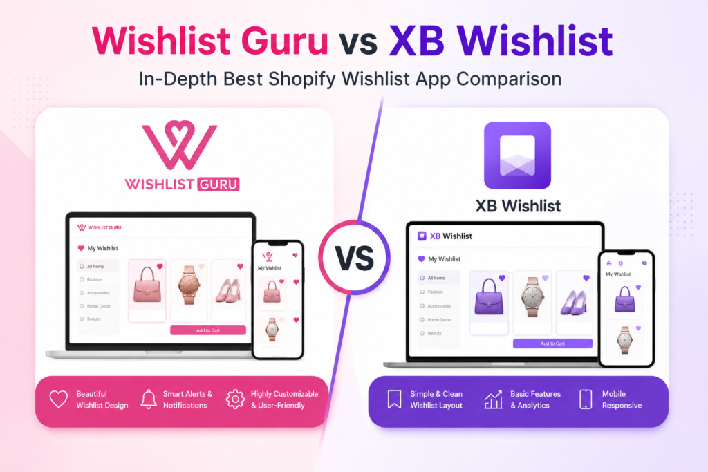 wishlist guru vs xb wishlist shopify app