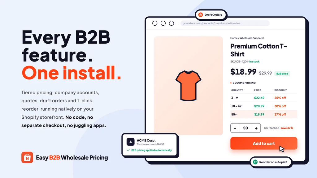Easy B2B Wholesale Pricing