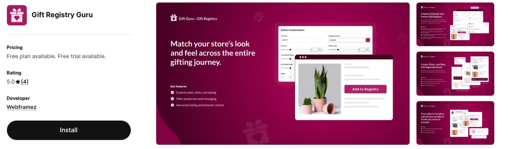 Another option: Gift Registry Guru