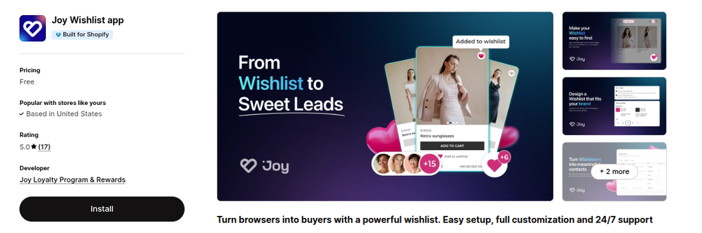 joy wishlist app
