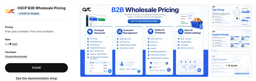 OSCP B2B Wholesale Pricing