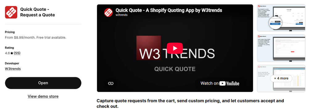 Quick Quote ‑ Request a Quote