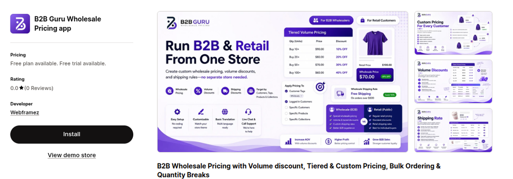b2b guru wholesale pricing app